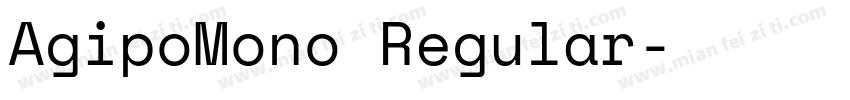 AgipoMono Regular字体转换